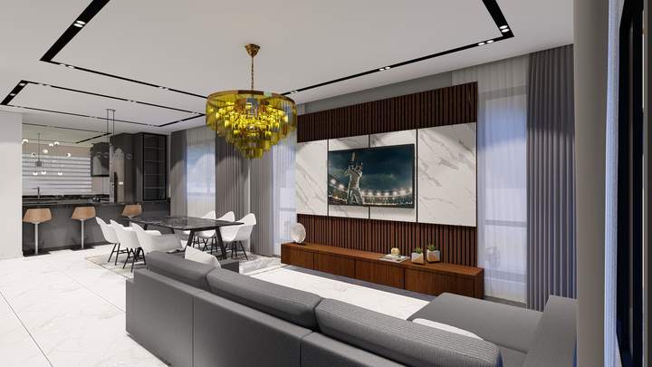 Living and dining area