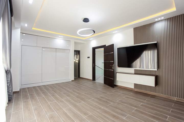 Bedroom with fitted wardrobes