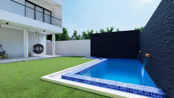 Garden and swimming pool