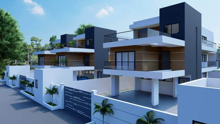 The three Water Front homes